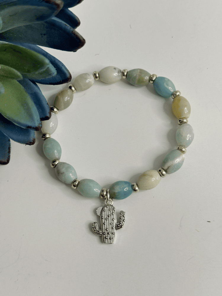 Amazonite with Cactus Charm