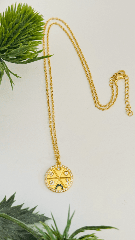 Good Luck Pendant with Gold Chain