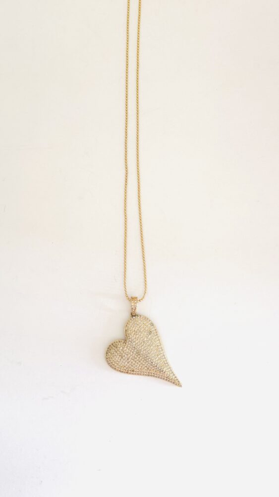Large Micro Pave Heart - Adjustable