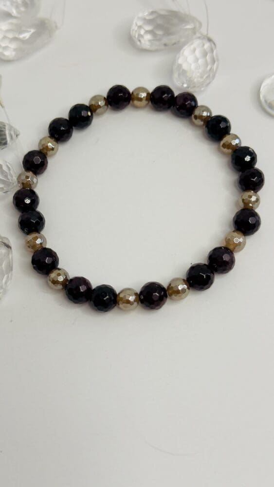 Faceted Garnet with Mystic Plated Agate