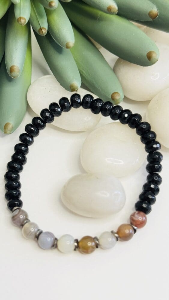 Botswana Stones with Black Onyx