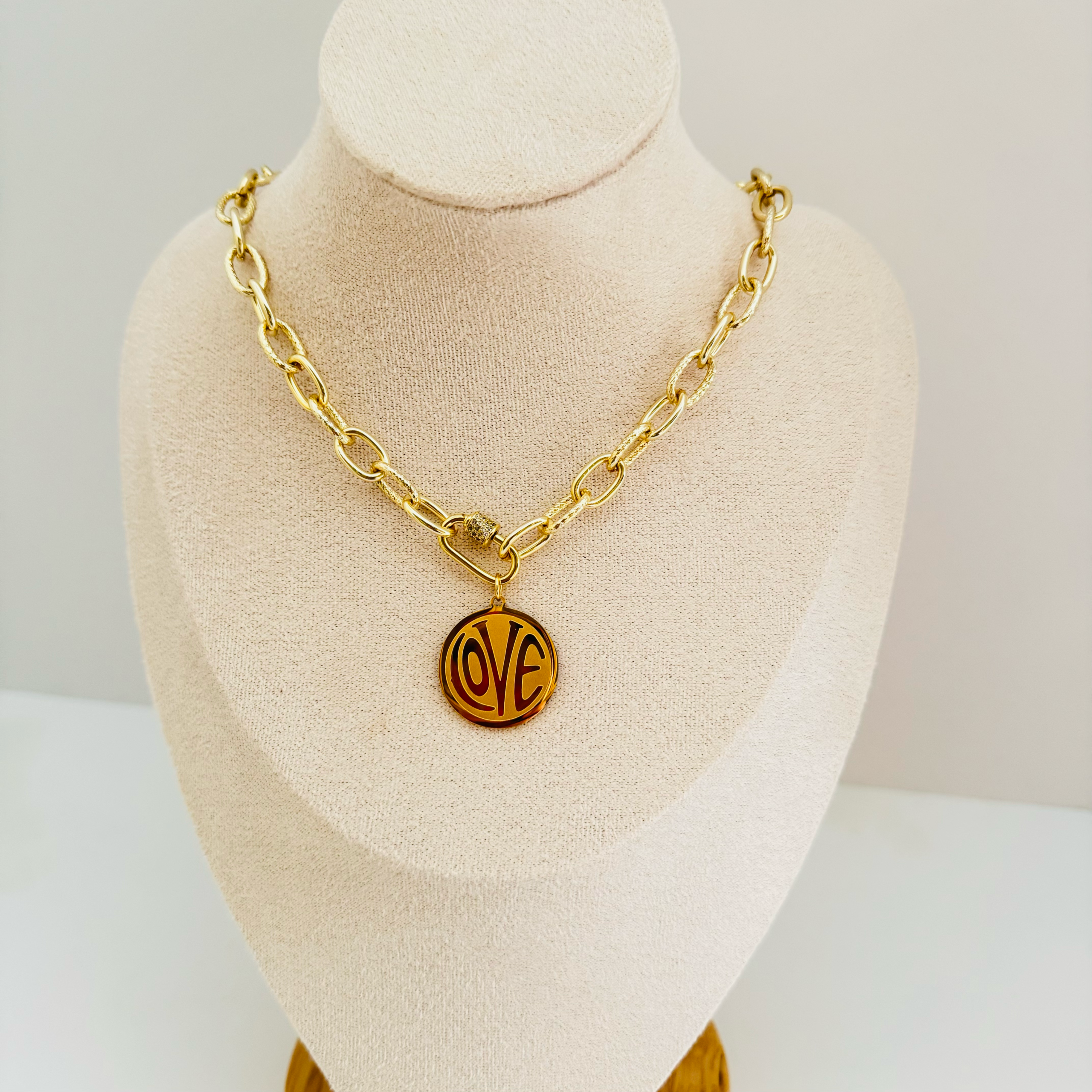 Gold Chain with LOVE Pendant